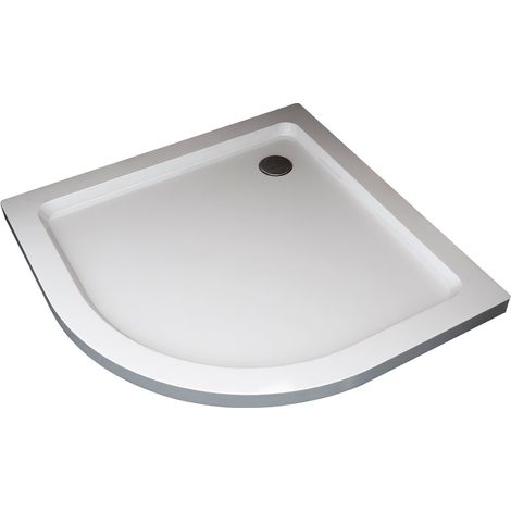Piatto Doccia Ribassato Semicircolare In Abs H 5cm Con Piletta Inclusa 80x80 (1/4)
