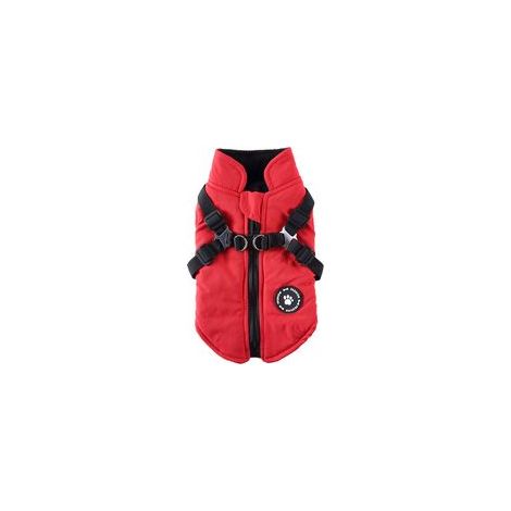 Manteau imperméable rembourré pour chien avec harnais, pour petits et moyens chiens – (1/5)