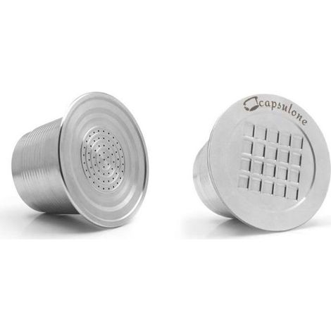 i cafilas Trou rond Reutilisable Filtre a cafe Capsules Coupe Goutteur Acier inoxydable Nespresso Rechargeable Capsule Obtenir Bross-Ywey (1/4)