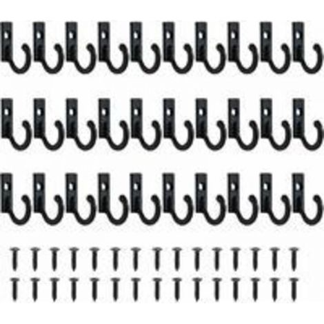Lot de 30 Petits Crochets Vintage Support Mural pour Porte-clés à Crochets Suspendue Crochets Bijoux Crochets À Clé Pour Vêtements Crochet Patère Avec Vis Patère Porte Manteau pour Mural Salle de Bain (1/5)