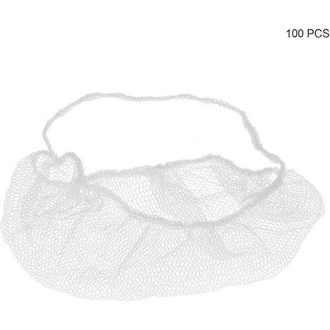 Compatible avec 100 protège-barbes jetables en nylon alvéolé, protège-barbes pour hommes, blancs. (1/5)