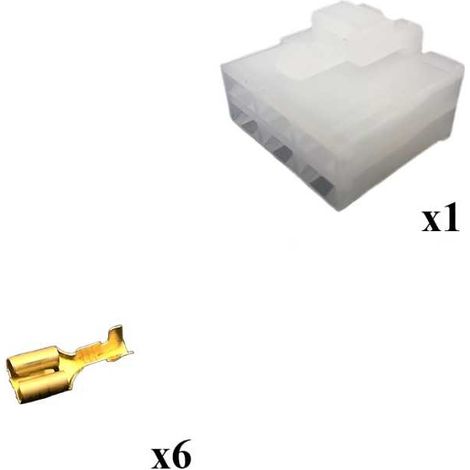 Kit Connecteur Series 250 Faston 6 Mâle 6 Voies