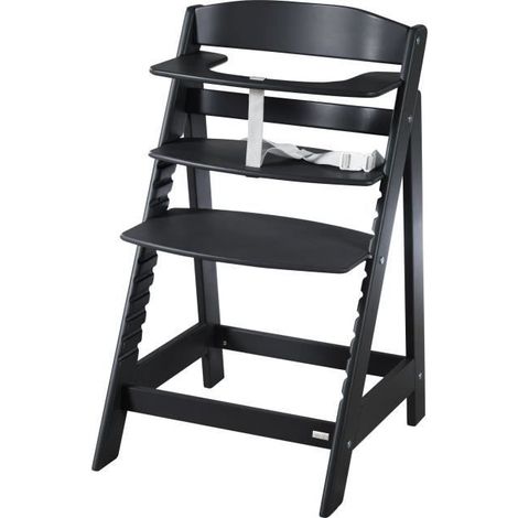 ROBA Hochstuhl Evolutive Sit Up Flex - Nutzbar Bis Zum Jugendstuhl - Schwarz Holz