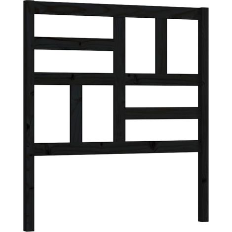 Maison Exclusive - Bett-Kopfteil Schwarz 96x4x104 cm Massivholz K