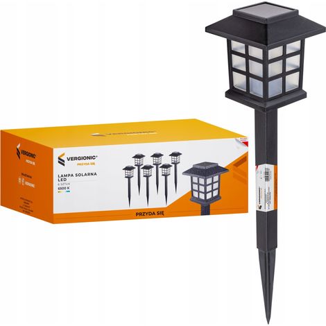 Solar-Gartenleuchten-Set mit LED-Häusern, 6-teilig, inklusive Dämmerungssensor (1/5)