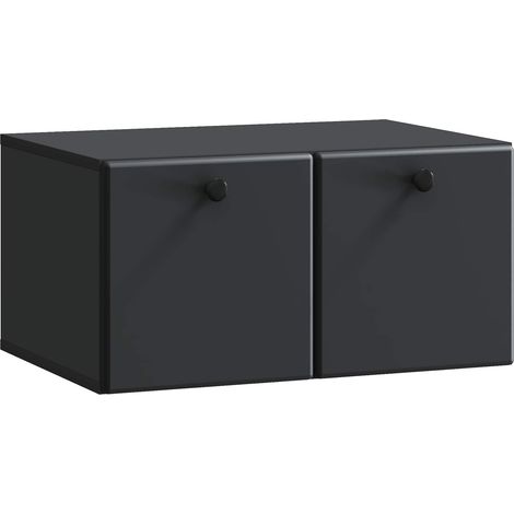 Wall-Mounted TV Cabinet 59.5 x 41 x 30 cm Black Engineered Wood vidaXL (1/5)