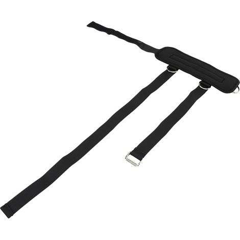 Sangle de cheville réglable (1 pièce) pour haltères, musculation des hanches, noir (1/5)