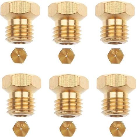 Stück Universal-Butandüsen, Erdgasbrenner für Flüssiggasherd, Düsen, Düsen und Injektoren (0,5, 0,7, 0,87, 0,65, 0,9, 0,96) (1/4)