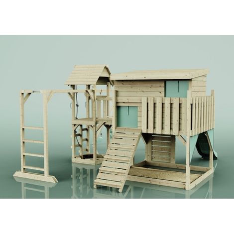 Polarplay Spielturm Johanna aus Holz in GrünBabyschaukel (1/4)