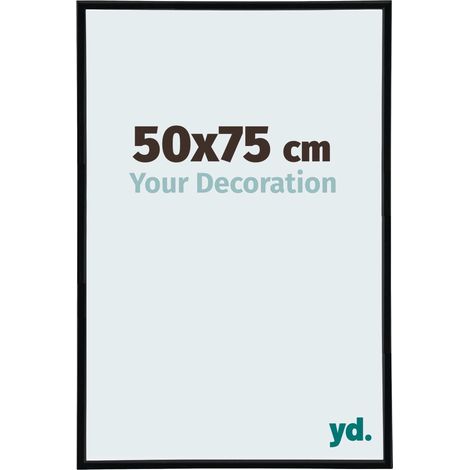 yd. - Cadre photo 50x75 - Noir Brillant - Plastique - Annecy