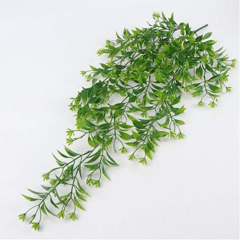 Fleur Artificielle Plantes suspendues artificielles,78CM,5 fourchettes,Fausse Vigne,Saule,rotin,Fleurs,pour la Maison,décoration Murale de Jardin (Green) (1/5)