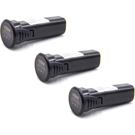 vhbw 3x Akku kompatibel mit Panasonic EZ7410X, EZ7410LA1S, EZ7410LA1J, EZ7410, EY7411LA1S, EY7411LA1C Werkzeug (2000 mAh, Li-Ion, 3,6 V)
