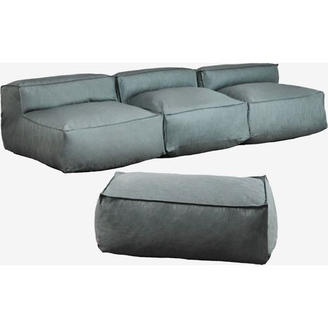 Sofá modular de 3 piezas y puf Dojans SKLUM             