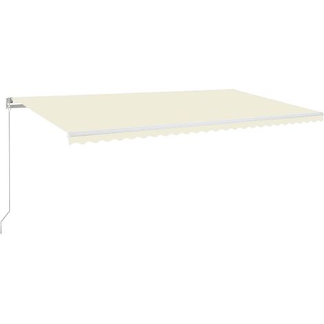 Maison Exclusive - Markise Manuell Einziehbar 600x350 cm Creme