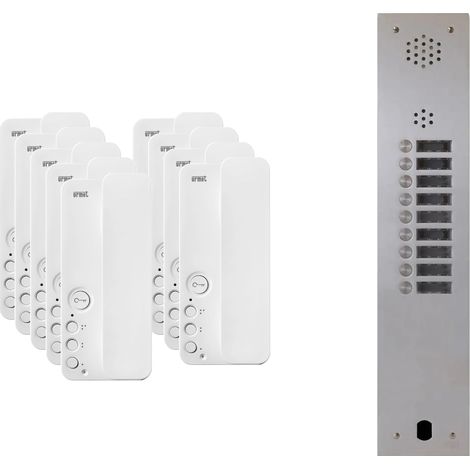 Kit interphone 1 rangée avec 9 combinés URMET Collectif