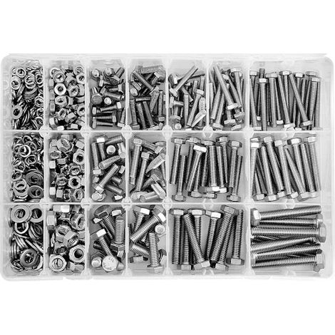 Ensemble de 620 fixations en acier inoxydable pour travaux d'assemblage, de réparation et d'entretien.-AquaForge (1/5)