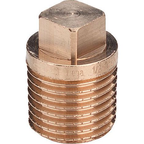 Viega Stopfen 268213 R 2, Rotguss, Vierkant (1/2)