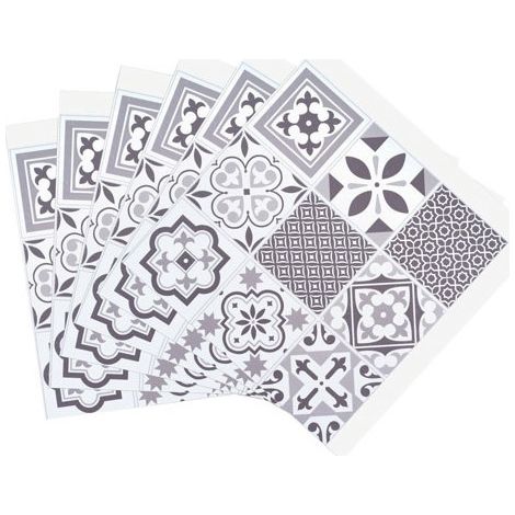 Carrelage mural adhésif PVC 30,5 x 30,5 cm – Épaisseur 1,4 mm – Imperméable pour douches et cuisines – Pack de 6 carreaux – Access Deco (1/4)