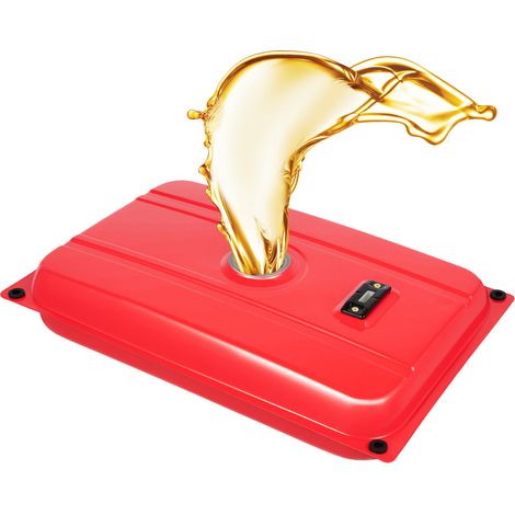Réservoir de carburant 15 L, rouge, 54,9 x 36 x 10,6 cm, Cuve à carburant universel, Réservoir à essence avec filtre et robinet, pour générateur (1/5)