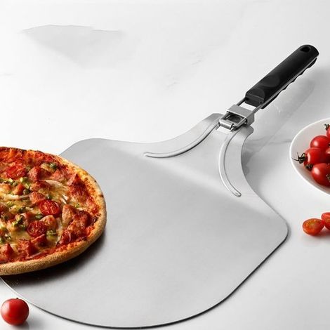 Pala plegable para transferir pizzas，de acero inoxidable，de 30 cm (12 pulgadas). Espátula plegable para pizzas (1/5)