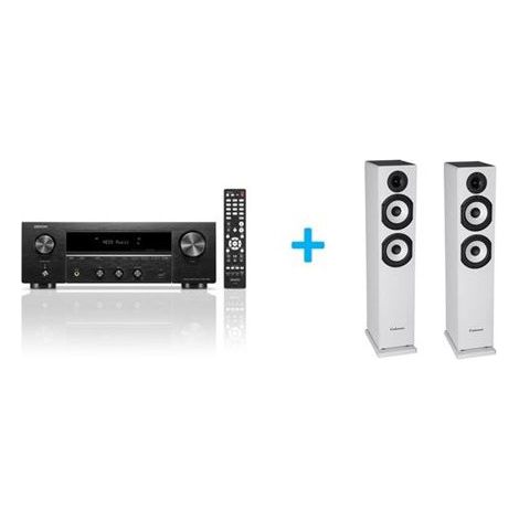 Amplificateur Hi Fi Denon DRA 900H Noir + une paire d'enceintes colonne Cabasse Jersey MT32 2 Edition spéciale Blanc mat