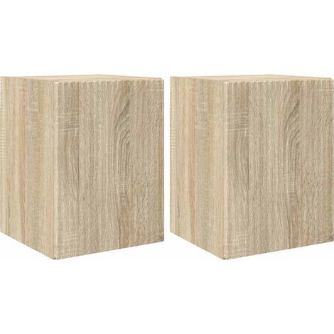 TV Wall Cabinet 2 pcs Sonoma 30 x 31 x 40 cm Engineered Wood vidaXL