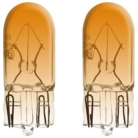 2x ampoule 12V 5W T10 W2,1x9,5D wedge orange voiture moto tracteur remorque