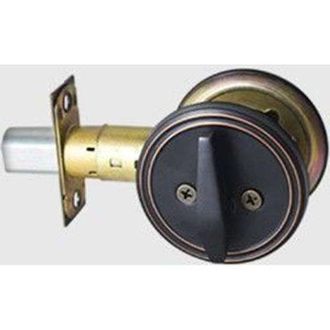Serrure de porte dissimulée à l'ancienne, verrou rond simple face, serrure de porte intérieure en bois, serrure auxiliaire dissimulée double face, noire universelle pour usage domestique. (1/5)