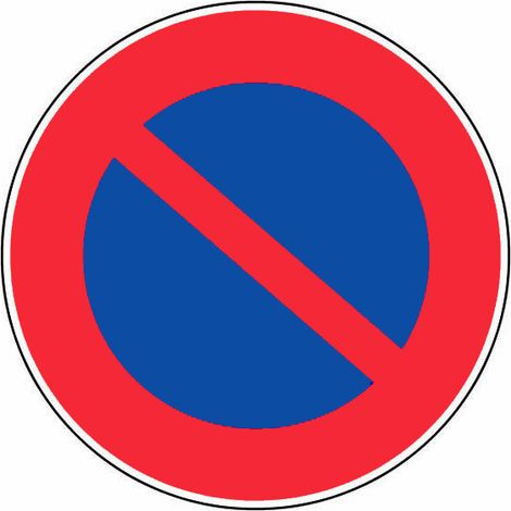 Novap – Panneau de signalisation défense de stationner rigide Ø80mm – Polystyrène choc anti-UV – Résistant aux chocs – 4020075 (1/2)