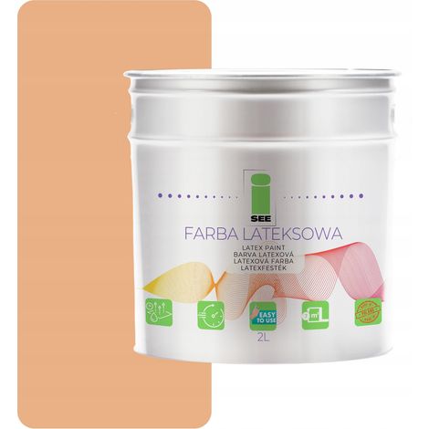 Latexfarbe für Wände, Beige, für Innenräume, Puder, Dunkel, 2 l