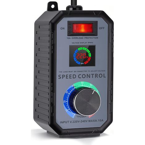 Régulateur de Vitesse 230V,Régulateur de Tension AC220V Régulateur de Vitesse avec Protection Contre les Surcharges pour Contrôleur de Vitesse de Ventilateur/Variateur Meuleuse d'angle (1/5)