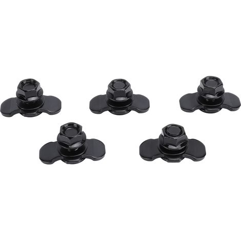 Ortviai Fixation à vis filetée double oreille pour rail en L – 5 pièces M10×20 mm, acier carbone noir, charge 600 kg (1/5)