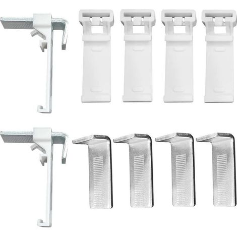 6Pcs Support de Serrage pour Rideaux Enrouleurs 6 Pièces sans percer Support de Serrage Store Enrouleur Duo pour Store Enrouleur PVC Fenêtre en Bois Vantaux de Porte (1/5)