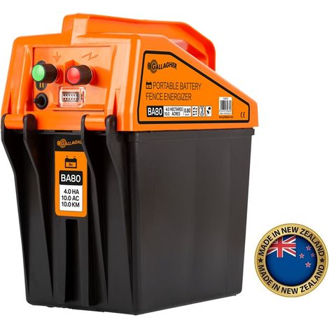 Elettrificatore a Batteria GALLAGHER BA80 9V/0,8 J per Recinzioni Fino a 10 Km (1/2)