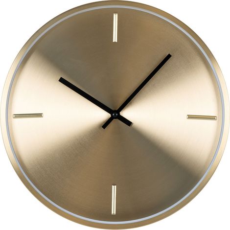 Orologio da parete Istanbul in alluminio dorato silenzioso ø30 cm