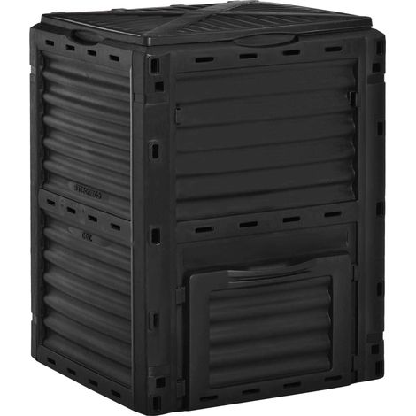 Compostiera da Giardino 300 litri Composter Nero (1/5)