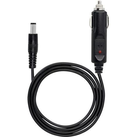 Chargeur de Voiture 12V DC Cordon d'alimentation 18 AWG 5,5 mm x 2,5 mm DC vers Prise Allume-Cigare mâle pour Appareil Photo, CCTV, câble Allume-Cigare pour réfrigérateur de Voiture (1,5 m) (1/5)