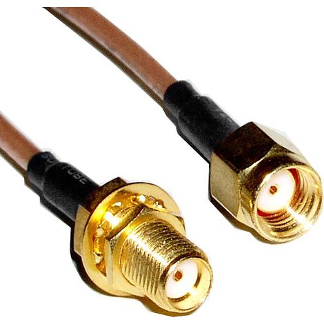 BeMatik - RG316 câble coaxial SMA-femelle pour RSMA-Mâle 20cm (1/3)