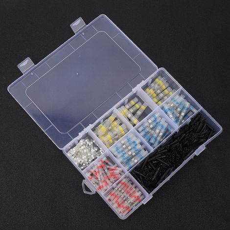 Kit de 500 connecteurs thermorétractables, isolants, bornes de soudage, accessoires et joints d'étanchéité étanches (1/5)