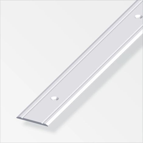coprisoglia  30 x 2  alluminio argento   forato  2 metri.
