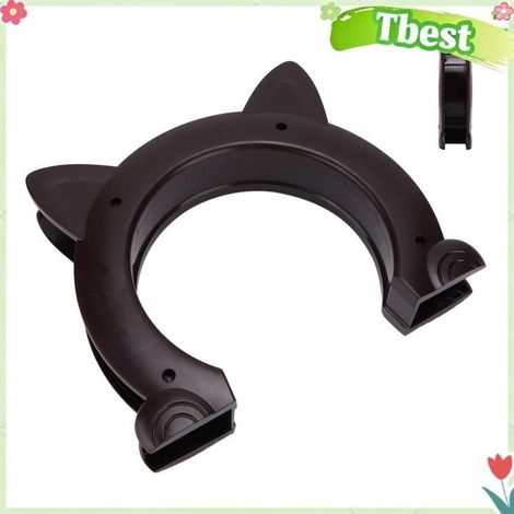 Tbest Porte intérieure pour chat Porte de Chat Porte de Passage de Chat en Plastique Forme de Tête de animalerie chatiere Brun (1/5)