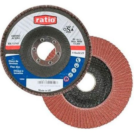 Disco abrasivo láminas Ratio - ø125 x 22mm / 80. (1/3)
