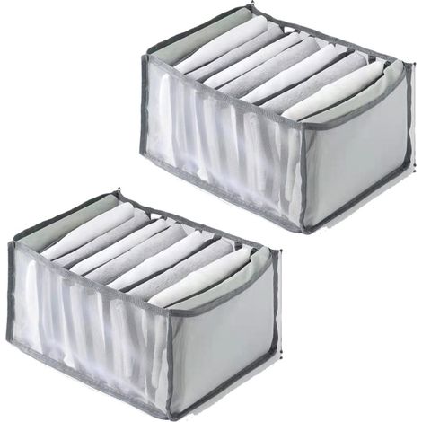 Organisateur de vêtements pour armoire, paniers de rangement pour placard, gain de place, boîte de rangement pour vêtements, conteneurs de rangement portables pour chambre (1/5)