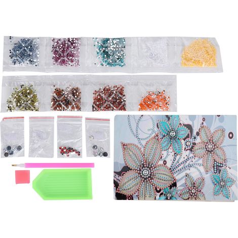 Kit de peinture diamant 5D, strass ronds pour décoration murale maison, lot de perles à broder manuelle (1/5)