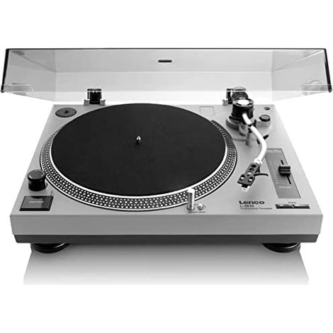 Tocadiscos de accionamiento directo con grabación USB, gris