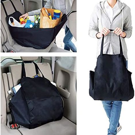 PANIER - CASIER - CORBEILLE - CUBE Sac de suspension de voiture facile à transporter pliable style-Black1 (1/3)