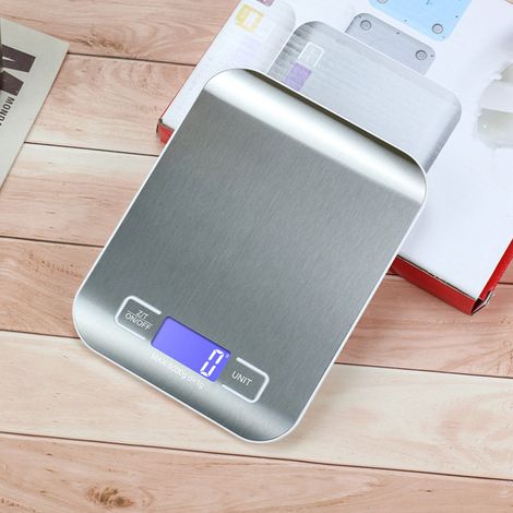Kleine, hochpräzise elektronische 10-kg-Edelstahlwaage zum Backen und Kochen (1/5)