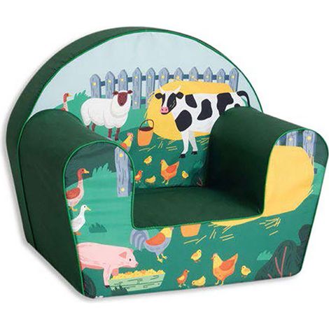 Poltroncina per Bambini 42x31x50 cm in Cotone Fattoria Verde (1/2)