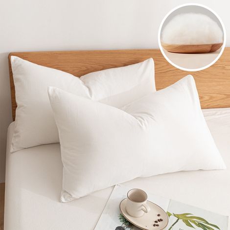Oreiller Noyau - Polyester - 51 x 92 cm - Blanc - Pour Dormeurs Sur Le Dos Ou Sur Le Côté - 1 Pièce (1/5)