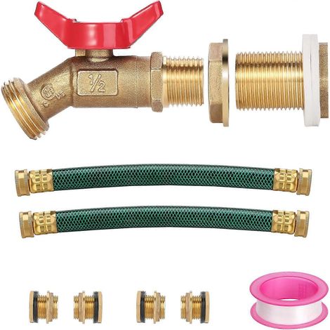 Robinet pour récupérateur d'eau de pluie, robinet à bille quart de tour en laiton pour récupérateur d'eau de pluie (1/5)
